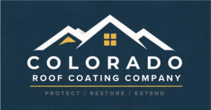 Colorado Roof Coating Company logo with mountain roofline and the tagline Protect, Restore, Extend