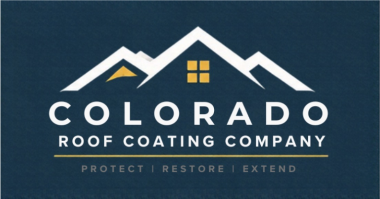 Colorado Roof Coating Company logo with mountain roofline and the tagline Protect, Restore, Extend